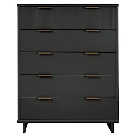 Manhattan Comfort Granville 45.27 Tall Dresser in Dark Grey DR-5025